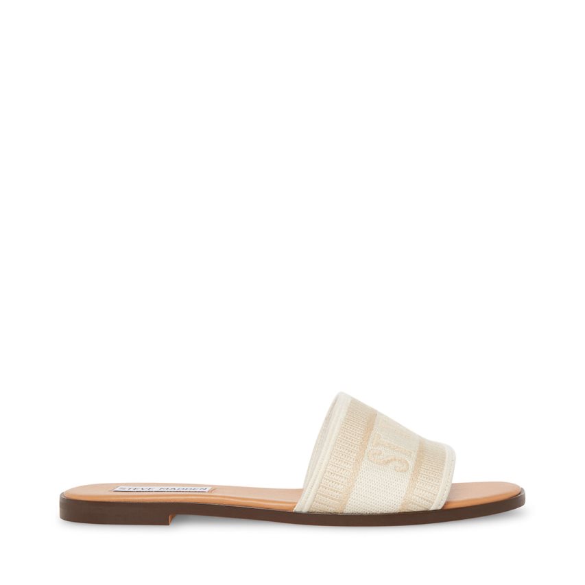 Sandalias de Diapositivas Steve Madden Knox Mujer Beige | ES FN0492